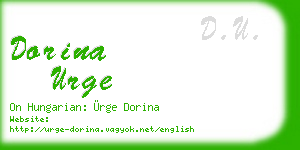 dorina urge business card